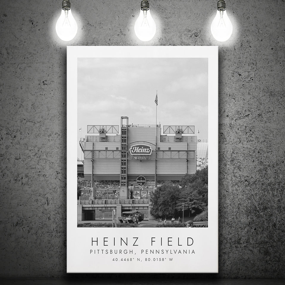 Heinz Field Pittsburgh Steelers Football Lovers Black And White Art Canvas Prints Wall Art Home Decor