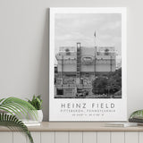 Heinz Field Pittsburgh Steelers Football Lovers Black And White Art Canvas Prints Wall Art Home Decor