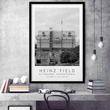 Heinz Field Pittsburgh Steelers Football Lovers Black And White Art Framed Art Prints Wall Art Decor, Framed Picture