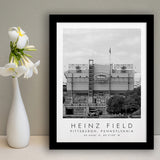 Heinz Field Pittsburgh Steelers Football Lovers Black And White Art Framed Art Prints Wall Art Decor, Framed Picture