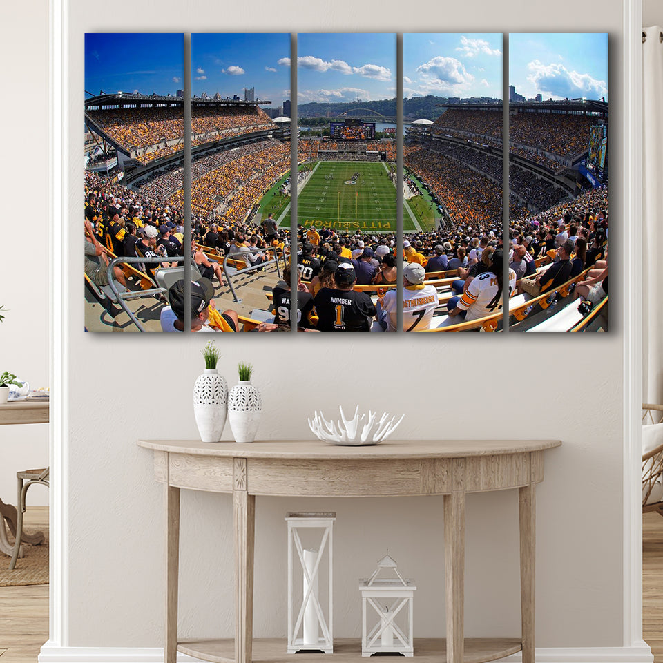 Heinz field Pittsburgh Steelers, Stadium Canvas, Sport Art, Gift for him, Multi Panels B, Canvas Prints Wall Art Decor