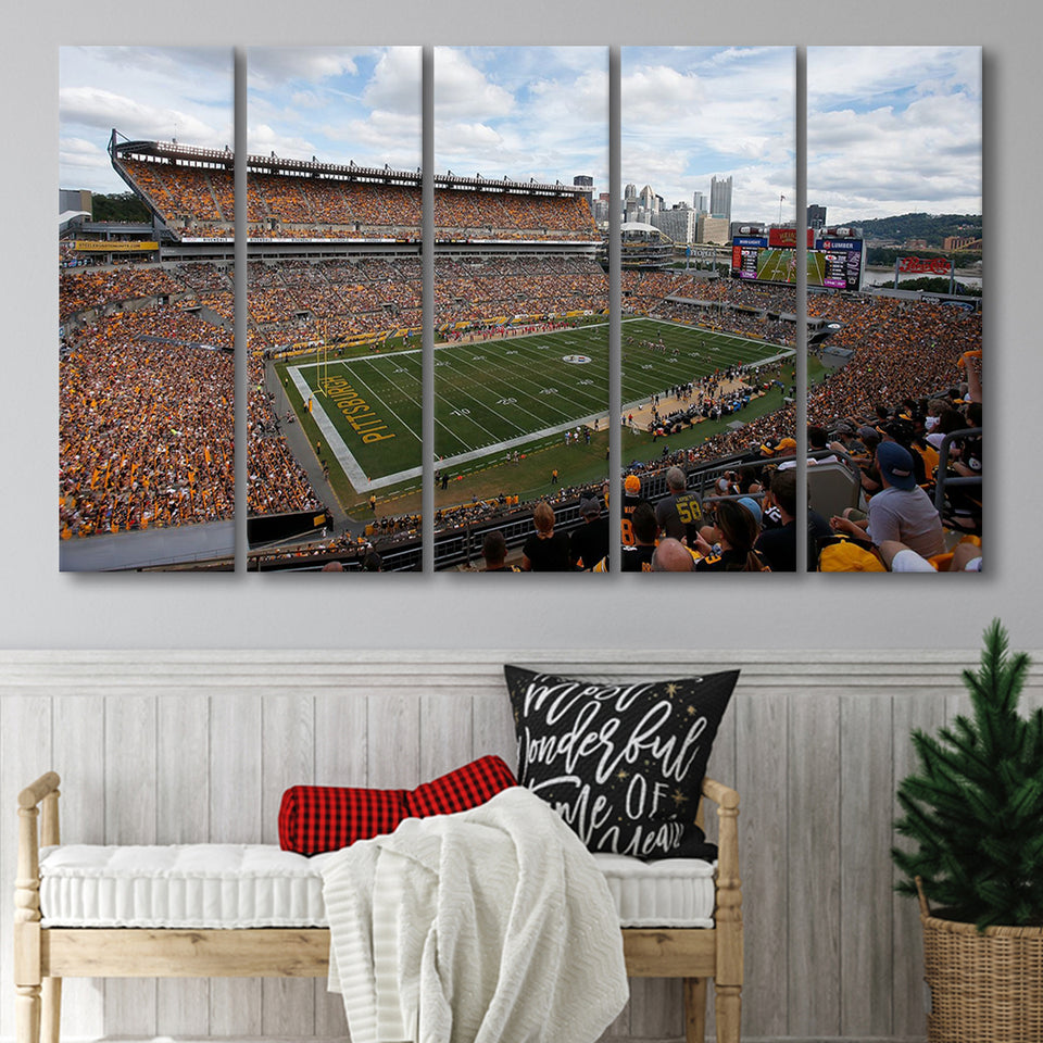 Heinz field Steeler, Stadium Canvas, Sport Art, Gift for him, Multi Panels B, Canvas Prints Wall Art Decor