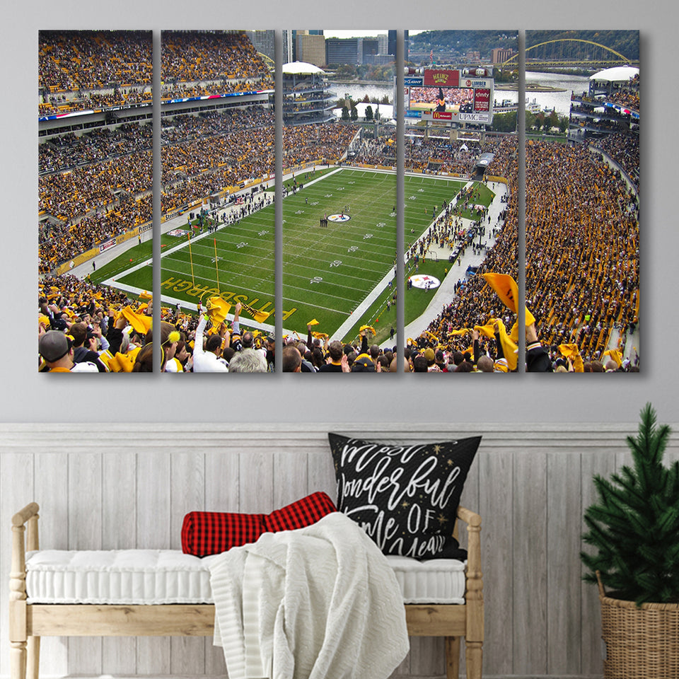 Heinz field sports Stadium, Stadium Canvas, Sport Art, Gift for him, Multi Panels B, Canvas Prints Wall Art Decor
