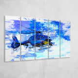 Helicopter 5 Piece B Canvas Prints Wall Art Decor, Multi Panels,Large Canvas, Home Decor