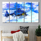 Helicopter 5 Piece B Canvas Prints Wall Art Decor, Multi Panels,Large Canvas, Home Decor