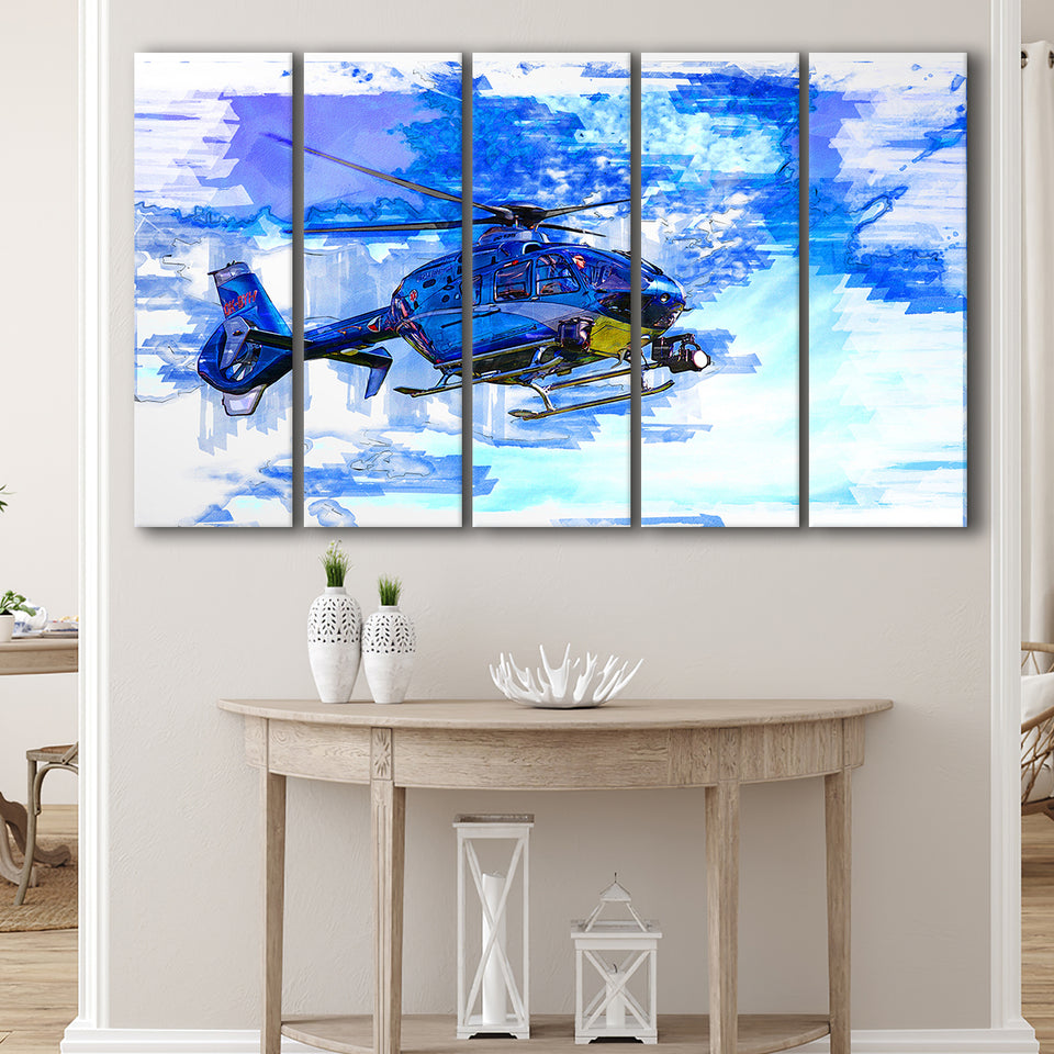 Helicopter 5 Piece B Canvas Prints Wall Art Decor, Multi Panels,Large Canvas, Home Decor