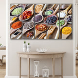 Herbs Spices Foods Kitchen Wall Art, Multi Panels, 5 Pieces B, Canvas Prints Wall Art Home Decor,X Large Canvas