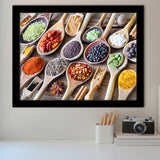 Herbs Spices Foods Kitchen Wall Art, Framed Art Prints Wall Art Home Decor, Ready to Hang