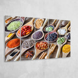 Herbs Spices Foods Kitchen Wall Art, Multi Panels, 5 Pieces B, Canvas Prints Wall Art Home Decor,X Large Canvas
