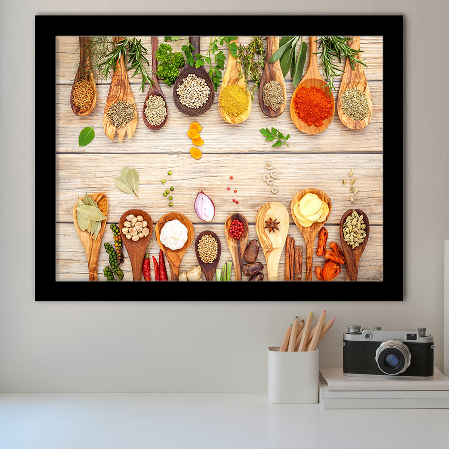 Herbs  Spices Framed Art Prints Wall Decor - Painting Prints, Framed Picture