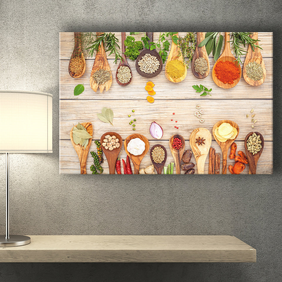 Herbs  Spices Canvas Prints Wall Art - Painting Prints, Wall Decor, Art Prints