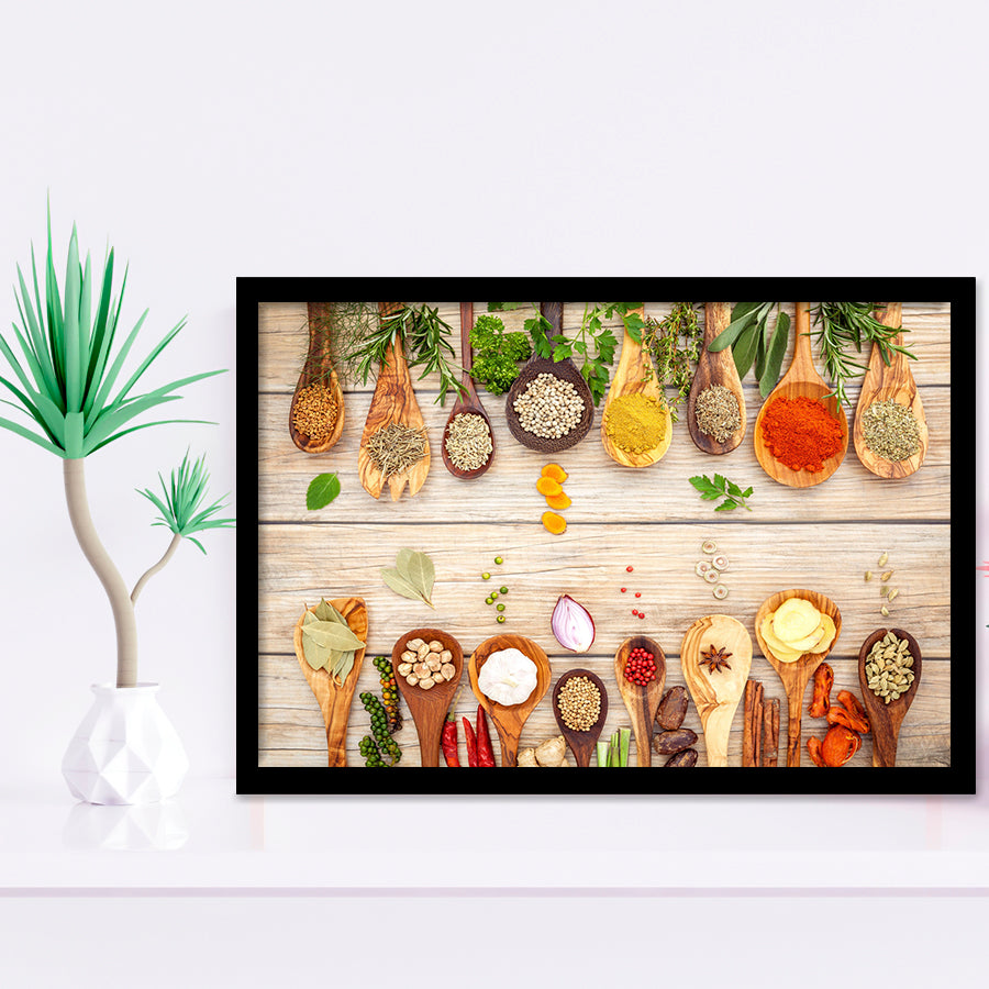 Herbs  Spices Framed Art Prints Wall Decor - Painting Prints, Framed Picture