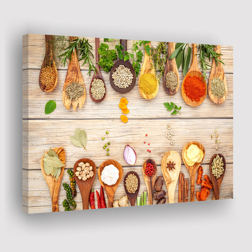 Herbs  Spices Canvas Prints Wall Art - Painting Prints, Wall Decor, Art Prints
