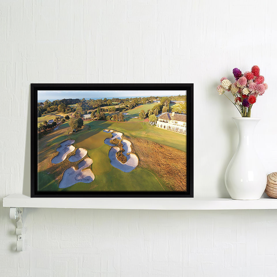 Hidden Gems Play Golf Australia Framed Canvas Prints Wall Art - Painting Prints, Home Wall Decor, Painting Canvas