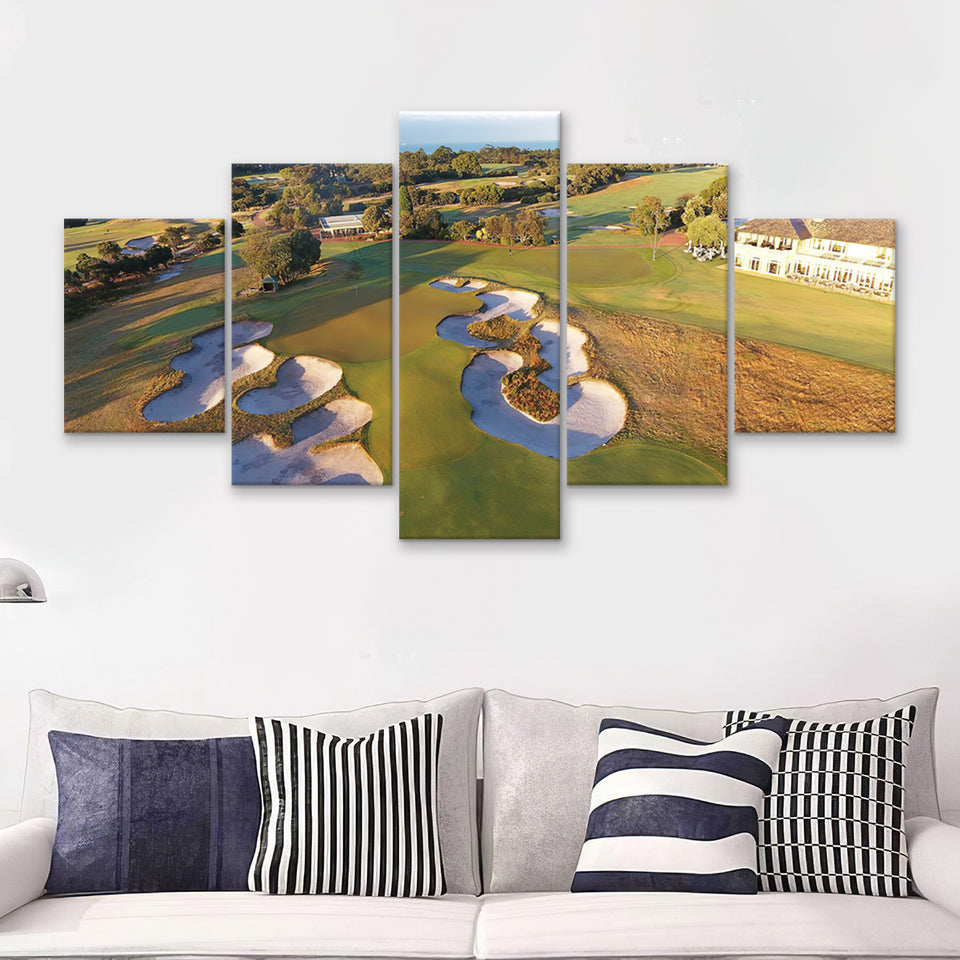 Hidden Gems Play Golf Australia  5 Pieces Canvas Prints Wall Art - Painting Canvas, Multi Panel, Home Wall Decor, For Sale