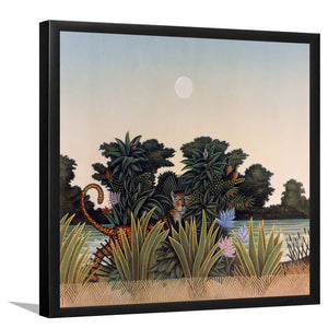 Hidden Leopard-Forest art, Art print, Plexiglass Cover