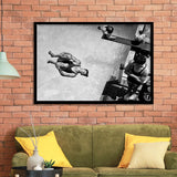 High Dive Black And White Print, Swimmer Diving Framed Art Prints, Wall Art,Home Decor,Framed Picture