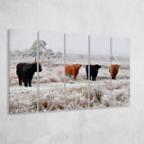 Highland Cow Farm Animal Scottish Cow Extra Large Canvas Prints Multi Panels B Wall Art Prints Home Decor