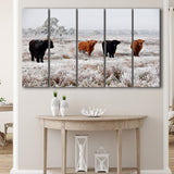 Highland Cow Farm Animal Scottish Cow Extra Large Canvas Prints Multi Panels B Wall Art Prints Home Decor