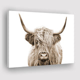 Highland Cow Sepia Canvas Prints Wall Art - Painting Canvas,Wall Decor,Art Print,Home Decor