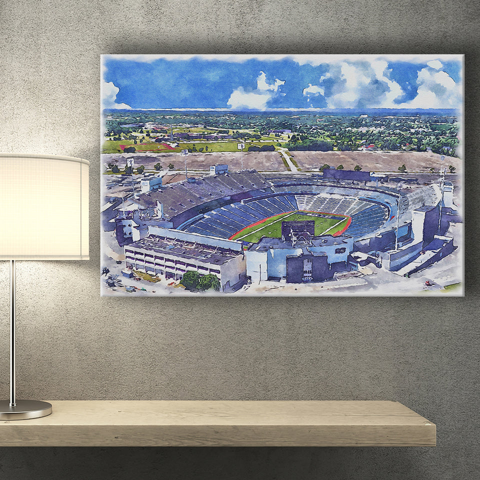 Highmark Stadium Bills Watercolor, Sport Art Prints Fan Gift, Canvas Prints Wall Art Decor