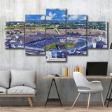 Highmark Stadium Bills Watercolor, 5 Pieces, Multi Panel Canvas Prints Wall Art Decor