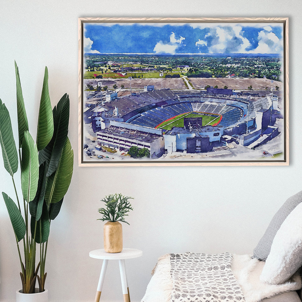 Highmark Stadium Bills Watercolor, Sport Art Prints Fan Gift, Framed Canvas Prints Wall Art Decor
