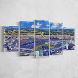 Highmark Stadium Bills Watercolor, 5 Pieces, Multi Panel Canvas Prints Wall Art Decor
