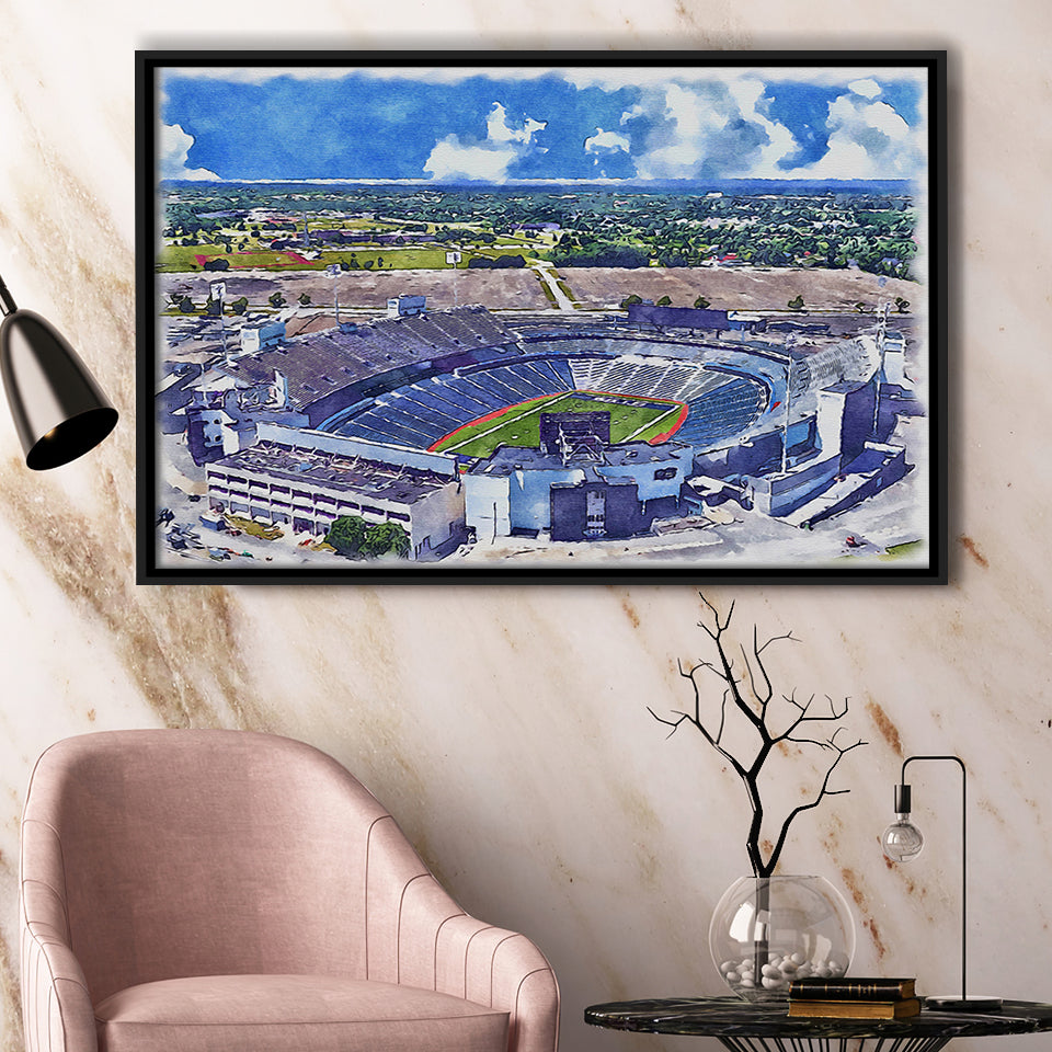 Highmark Stadium Bills Watercolor, Sport Art Prints Fan Gift, Framed Canvas Prints Wall Art Decor