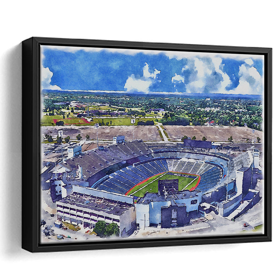 Highmark Stadium Bills Watercolor, Sport Art Prints Fan Gift, Framed Canvas Prints Wall Art Decor