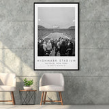 Highmark Stadium Buffalo Bills Football Lovers Black And White Art Framed Canvas Prints Wall Art Home Decor, Floating Frame