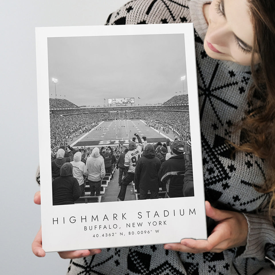 Highmark Stadium Buffalo Bills Football Lovers Black And White Art Canvas Prints Wall Art Home Decor