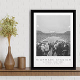 Highmark Stadium Buffalo Bills Football Lovers Black And White Art Framed Canvas Prints Wall Art Home Decor, Floating Frame