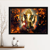 Hindu Lord Ganesha Framed Canvas Prints - Painting Canvas, Art Prints,  Wall Art, Home Decor, Prints for Sale