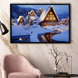 Historic Vill Of Shirakawa Go And Gokayama Framed Canvas Prints Wall Art - Painting Canvas, Wall Decor, Canvas Art, Floating Frame