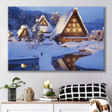 Historic Vill Of Shirakawa Go And Gokayama Canvas Prints Wall Art - Painting Canvas, Wall Decor, Canvas Art, For Sale