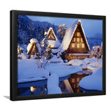 Historic Vill Of Shirakawa Go And Gokayama Framed Art Prints Wall Decor - Painting Prints, Wall Art, Framed Picture, Black Frame