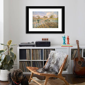 Hoarfrost By Camille Pissarro-Canvas art,Art Print,Frame art,Plexiglass cover