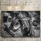 Hockey Equipment Cool Canvas Prints Wall Art Decor - Paiting Canvas, Art Prints, Wall Decor, For Sale