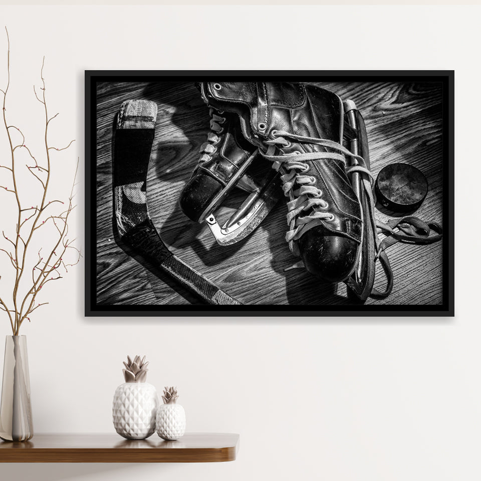 Hockey Equipment Cool Framed Canvas Prints Wall Art Decor - Paiting Canvas, Art Prints, Floating Frame