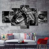Hockey Equipment Cool 5 Piece Canvas Prints Wall Art Decor - Painting Canvas, Multi Panels