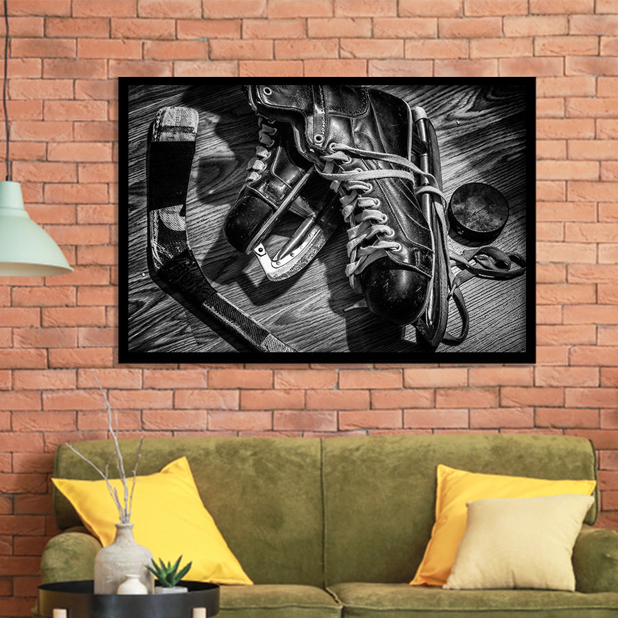 Hockey Equipment Cool Framed Art Prints Wall Decor - Painting Prints, Framed Picture, Home Decor