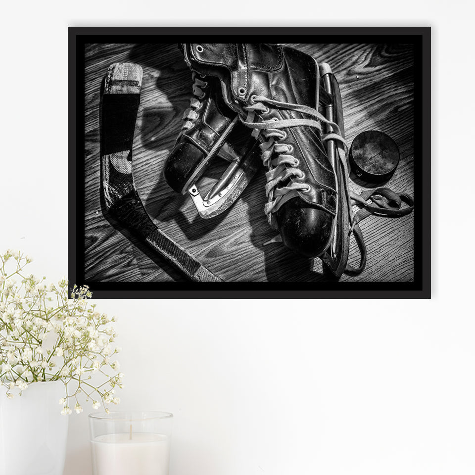 Hockey Equipment Cool Framed Canvas Prints Wall Art Decor - Paiting Canvas, Art Prints, Floating Frame