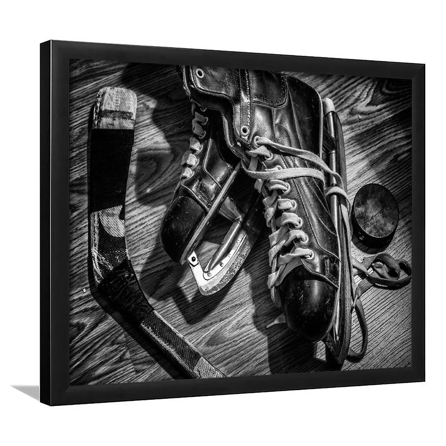 Hockey Equipment Cool Framed Art Prints Wall Decor - Painting Prints, Framed Picture, Home Decor