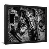 Hockey Equipment Cool Framed Art Prints Wall Decor - Painting Prints, Framed Picture, Home Decor