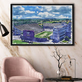 Hokies Football Stadium Lane Stadium Watercolor, Sport Art Prints Fan Gift, Framed Canvas Prints Wall Art Decor