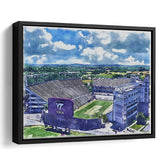 Hokies Football Stadium Lane Stadium Watercolor, Sport Art Prints Fan Gift, Framed Canvas Prints Wall Art Decor