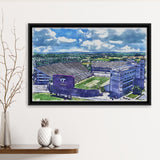 Hokies Football Stadium Lane Stadium Watercolor, Sport Art Prints Fan Gift, Framed Canvas Prints Wall Art Decor