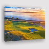 Hole 17, Chambers Bay Golf Course, Golf Art Print, Golf Lover, Canvas Prints Wall Art Decor