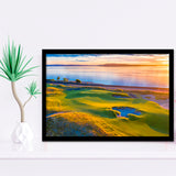 Hole 17, Chambers Bay Golf Course, Golf Sport Print, Golf Lover, Framed Art Prints Home Decor